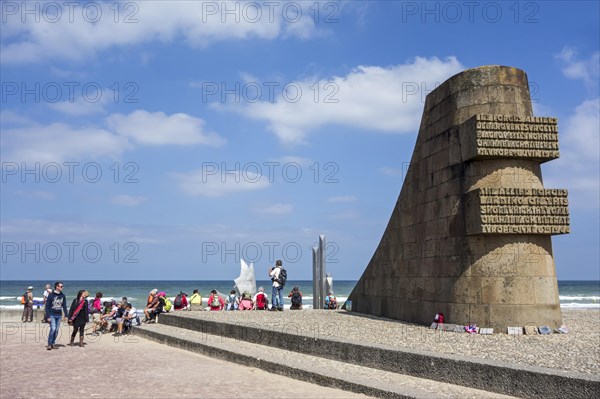 The Second World War Two Omaha Beach monument at Saint-Laurent-sur-Mer
