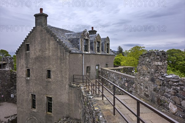 The gatehouse at Dunstaffnage Castle built by the MacDougall lords of Lorn in Argyll and Bute