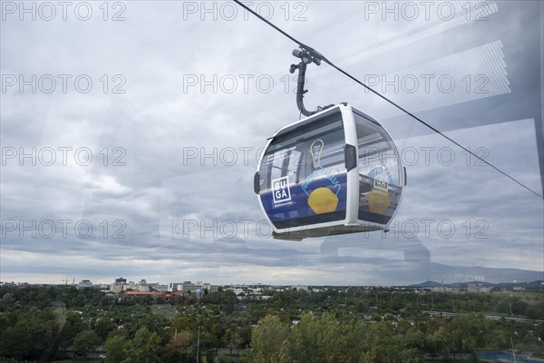 Cable car over the grounds of the Federal Horticultural Show