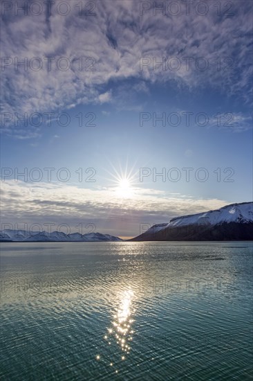 Billefjorden at sunset