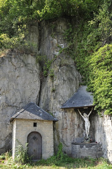 Memorial for Belgian King Albert I who died in a mountaineering accident while climbing alone at Marche-les-Dames