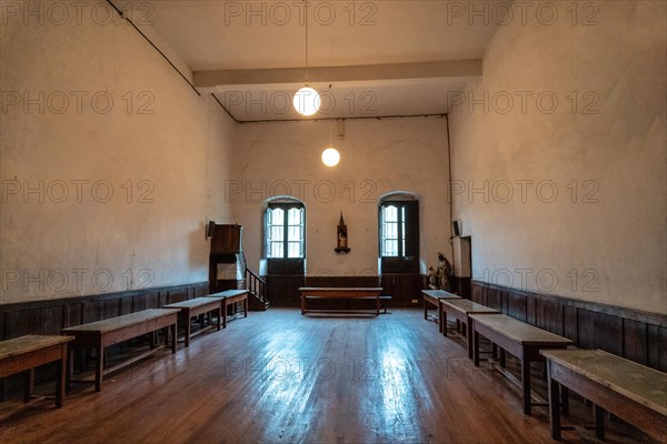 Dining room of the old Santa Clara Monastery in the town of Azkoitia next to the Urola river. Founded by Don Pedro de Zuazola