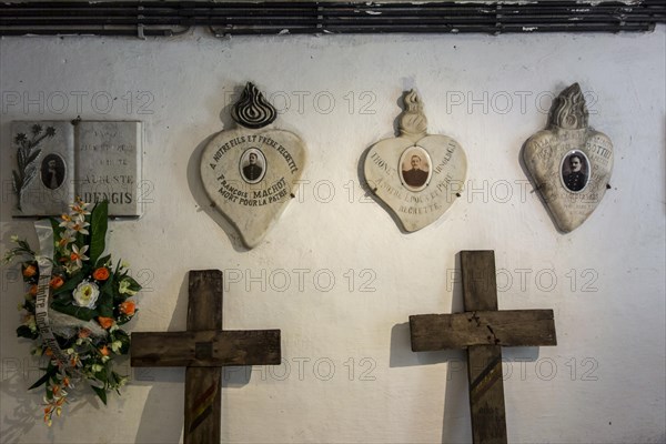 Commemorative plaques of killed soldiers in the Fort de Loncin