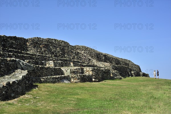 Tourists visiting the Cairn of Barnenez