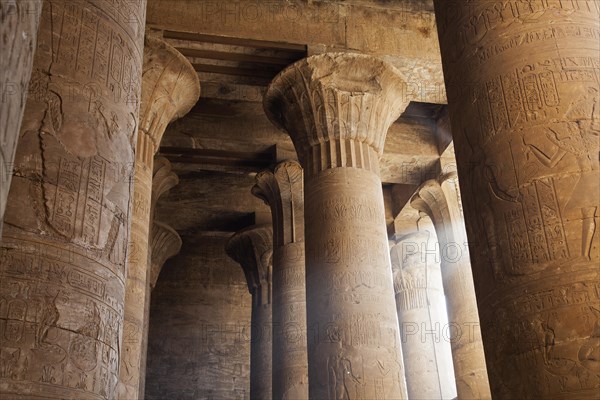 Columns in the Temple of Edfu