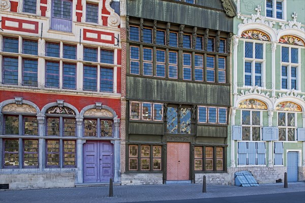 16th and 17th century facades of bourgeoisie houses Sint-Jozef