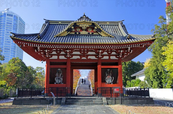 Taitokuinreibyo Gate Zojo-ji Temple Siba-koen park Tokyo Japan Asia