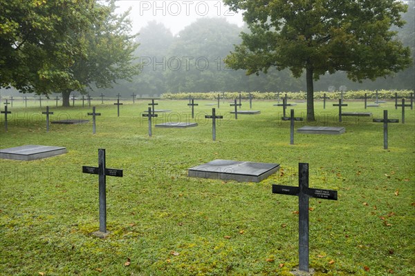 Graves of German soldiers at the First Wolrd War One Deutscher Soldatenfriedhof Consenvoye