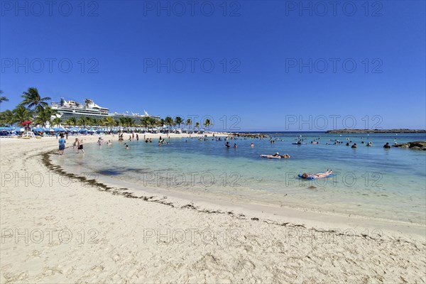 Beach on the private island of Coco Cay aka Little Stirrup Cay