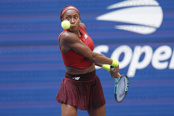 Tennisspielerin Coco Gauff USA in Aktion bei den US Open 2023