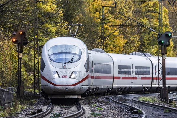 ICE of Deutsche Bahn on the way on the Geislinger Steige