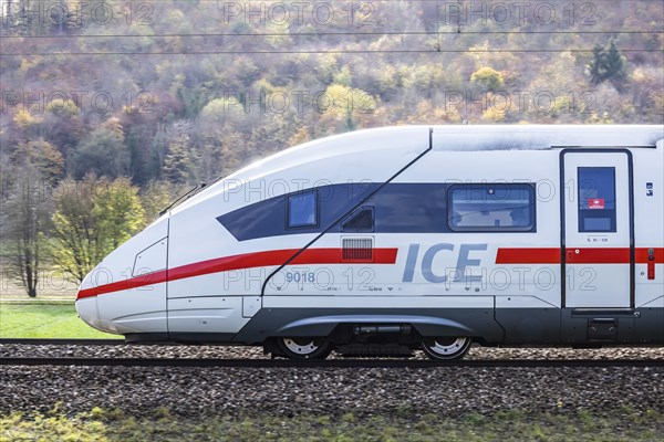 ICE of Deutsche Bahn on the way on the Geislinger Steige