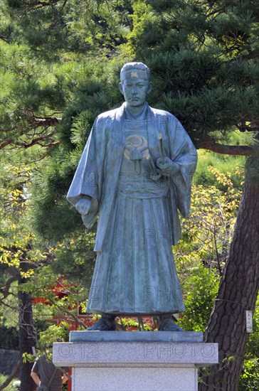 Statue of Toshizo Hijikata at Takahata Fudo temple Hino Tokyo Japan Asia