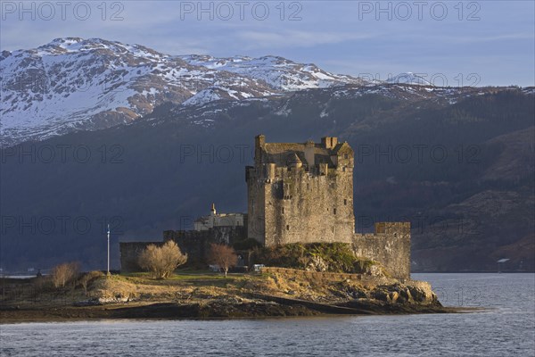 Eilean Donan Castle in Loch Duich in winter