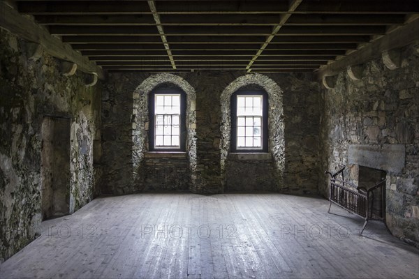 Gatehouse interior at Dunstaffnage Castle built by the MacDougall lords of Lorn in Argyll and Bute