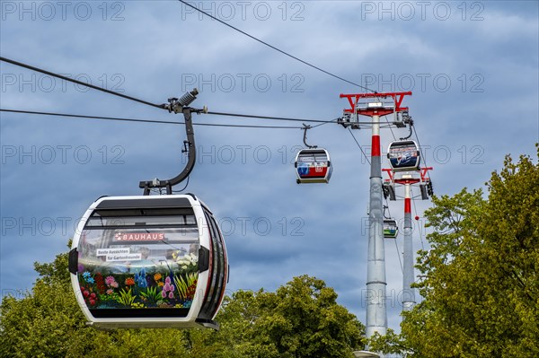 Cable car over the grounds of the Federal Horticultural Show