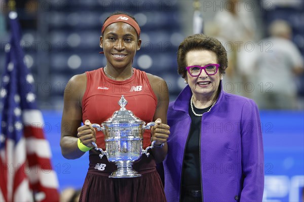 Tennislegende Billie Jean King und Coco Gauff