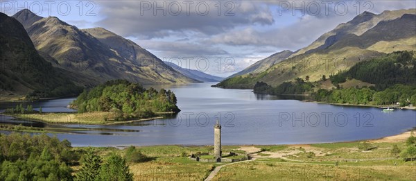 The Glenfinnan Monument on the shores of Loch Shiel