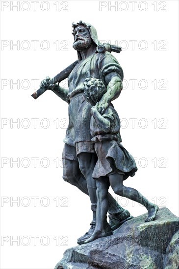 Statue of William Tell and his son