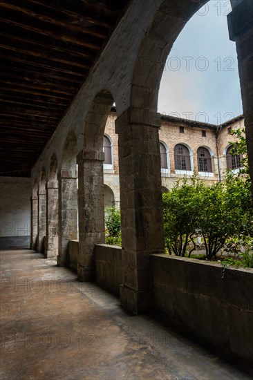 Patio of the old Santa Clara Monastery in the town of Azkoitia next to the Urola river. Founded by Don Pedro de Zuazola