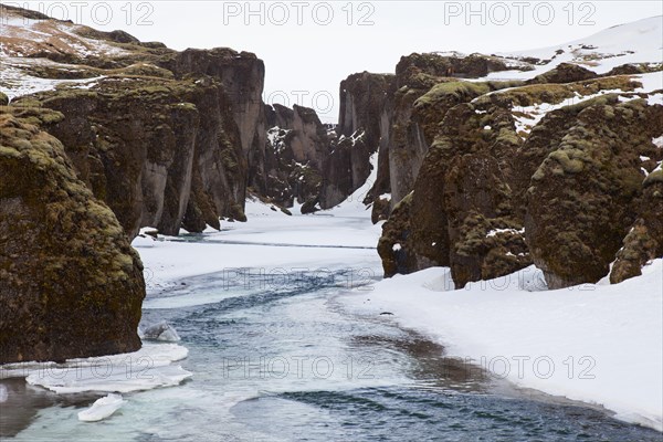 Fjaora river flowing through the Fjaorargljufur