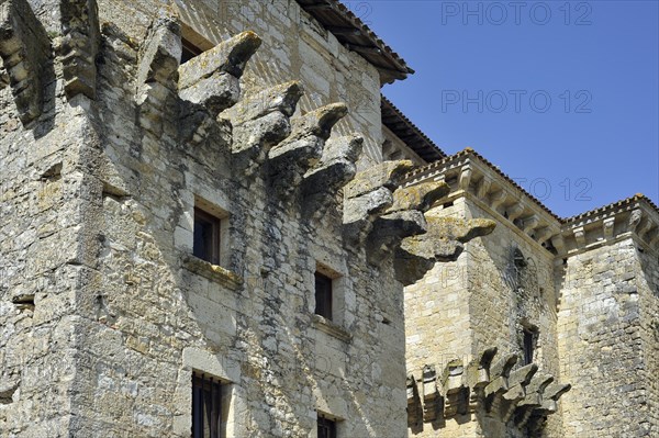 Detail of the medieval castle Chateau de Lavardens in the Midi-Pyrenees