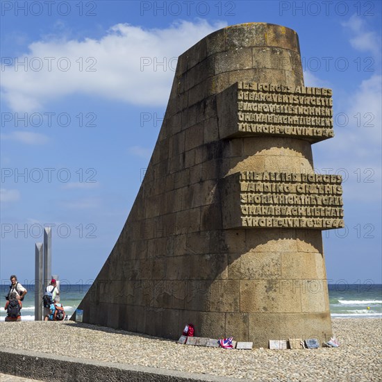 The Second World War Two Omaha Beach monument at Saint-Laurent-sur-Mer