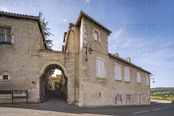 The medieval town gate Porte Cabirole in the village Saint-Bertrand-de-Comminges