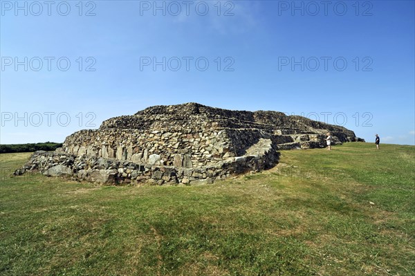 Tourists visiting the Cairn of Barnenez