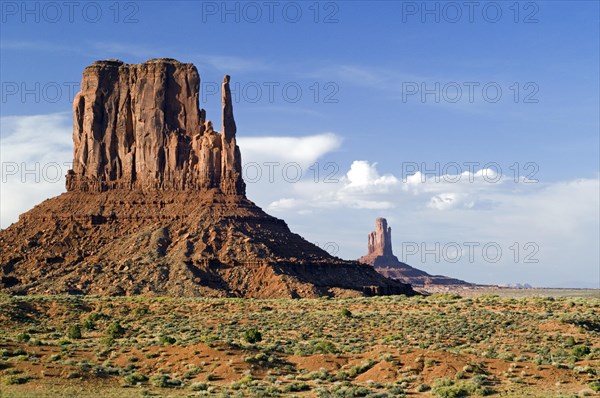 Eroded rock formation the Mittens