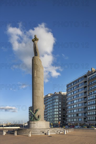 The Seamen's Memorial at Ostend along the North Sea coast