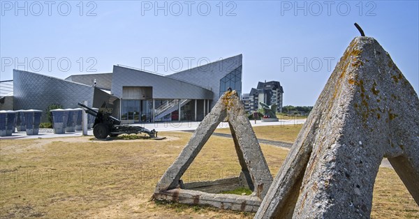 Tetrahydra anti-tank obstacles in front of Juno Beach Centre