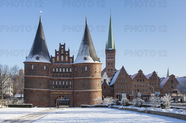 The Brick Gothic city gate Holstentor