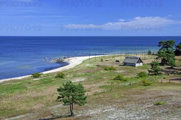 Fishing hut along the Baltic Sea at Havaeng