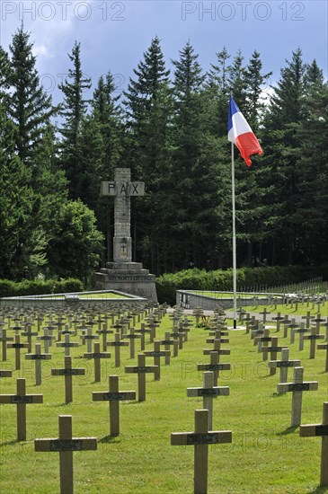 French military cemetery the First World War battlefield Le Linge at Orbey