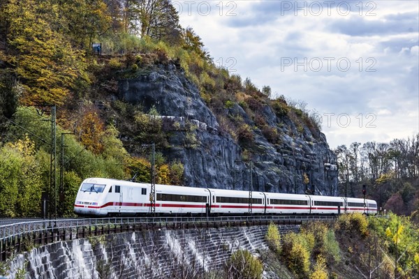 ICE of Deutsche Bahn on the way on the Geislinger Steige