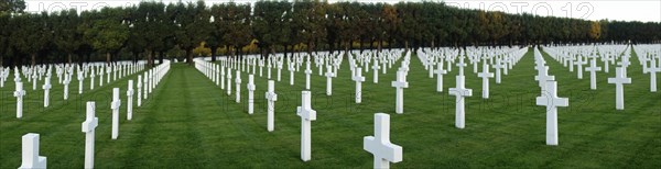 Graves of First World War One soldiers at the Meuse-Argonne American Cemetery and Memorial