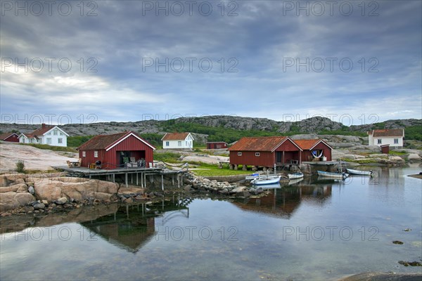 Wooden fishing huts in Ramsvik