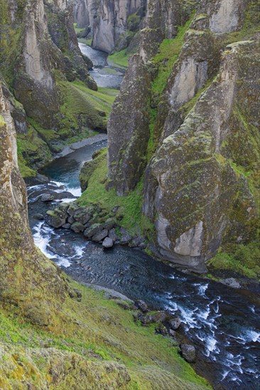 Fjaora river flowing through the Fjaorargljufur