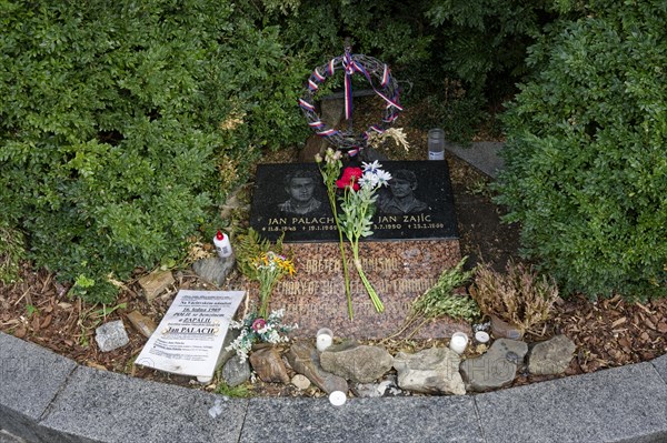 Memorial plaque for Jan Palach and Jan Zajic