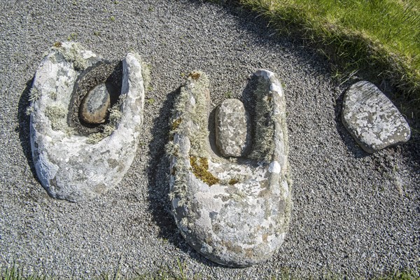 Stone querns at Jarlshof