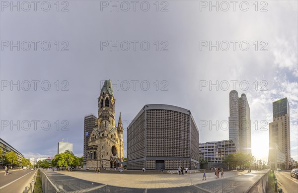 Cityscape Berlin. Kaiser Wilhelm Memorial Church