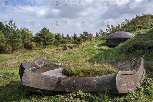 Demolished turret of the of the First World War One Fort de Vaux at Vaux-Devant-Damloup