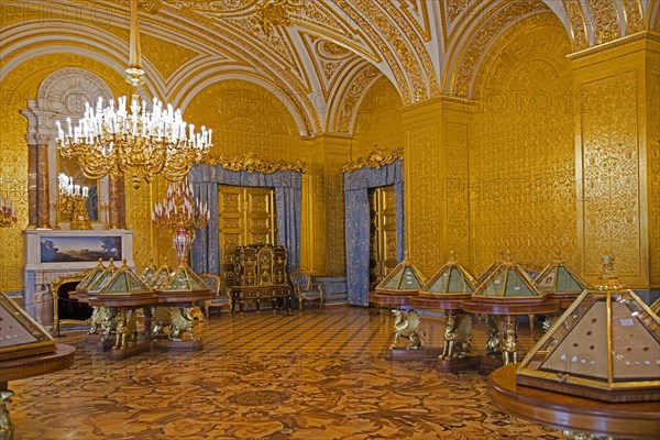 Luxurious decorated interior of the State Hermitage Museum