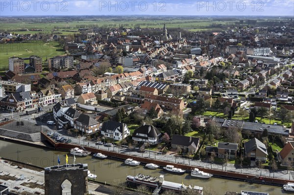 View over the city Diksmuide