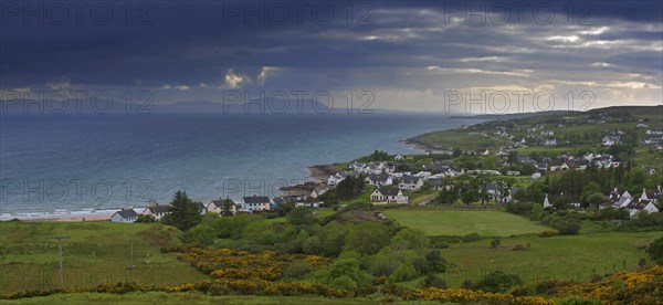 View over the village Gairloch on the shores of Loch Gairloch