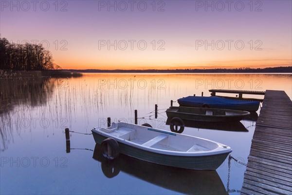 Jetty at sunset at Lake Ratzeburg