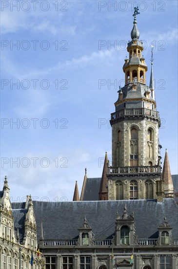 Belfry tower in the city Veurne