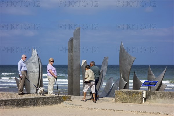 The Second World War Two Omaha Beach monument Les Braves at Saint-Laurent-sur-Mer