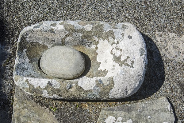 Stone quern at Jarlshof